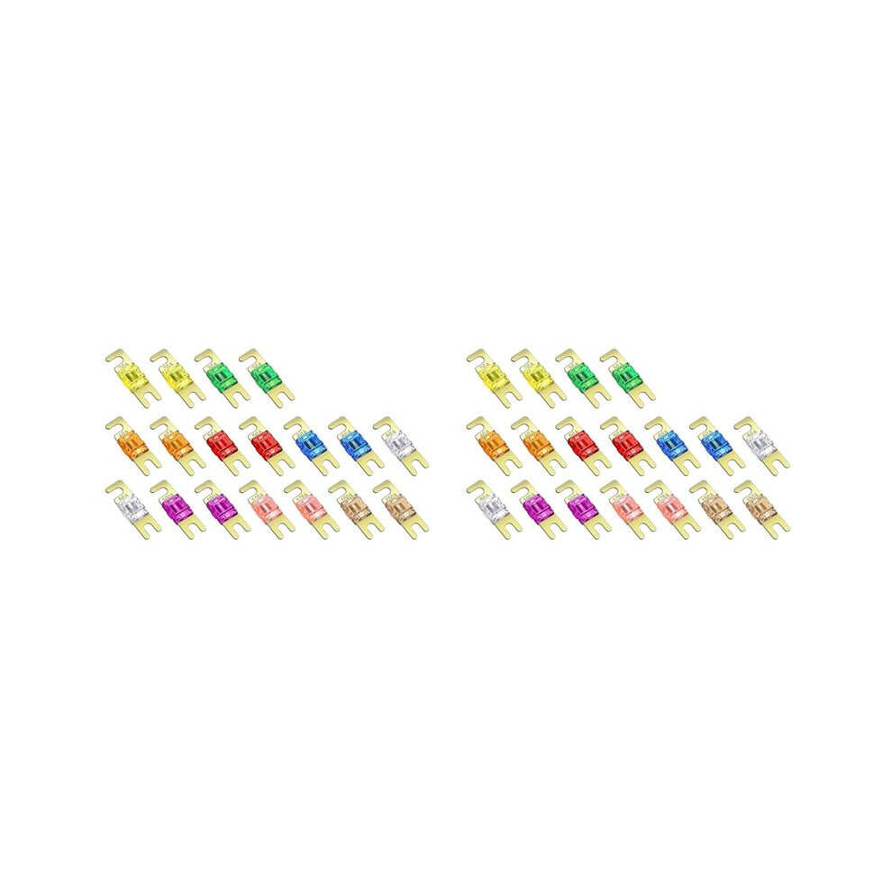 36 Pieces Anl Fuse, Plated Anl Fuse Pack (20A, 30A, 40A, 50A, 60A, 80A, 100A, 125A, 150A) For Automotive Marine 6033460480277