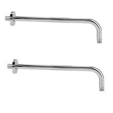 2X Shower Arm Wall-Mounted Extension Rod Stainless Steel Shower Extension Arm Tube Ceiling Shower Accessory