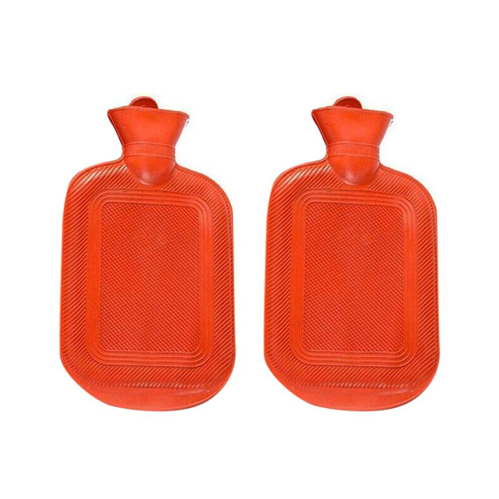 Thick Hot Water Bag Rubber Winter Warm Hot Water Bag Hand Warmer Girls Pocket Hand Feet Warm Water Bottle, 2 Pack 1000ML