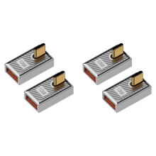 4 Stück 120 W USB C auf USB 3.1 OTG 90 Adapter 10 Gbit/S USBC Stecker auf USB 3.1 Buchse Rechtwinkliger Datenanschluss für Legion Go