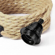 2X Retro Rep Ljuskrona Sladd, Bordslampa Tillbehör med Sladdkontakt (Utan Glödlampa) EU-Kontakt