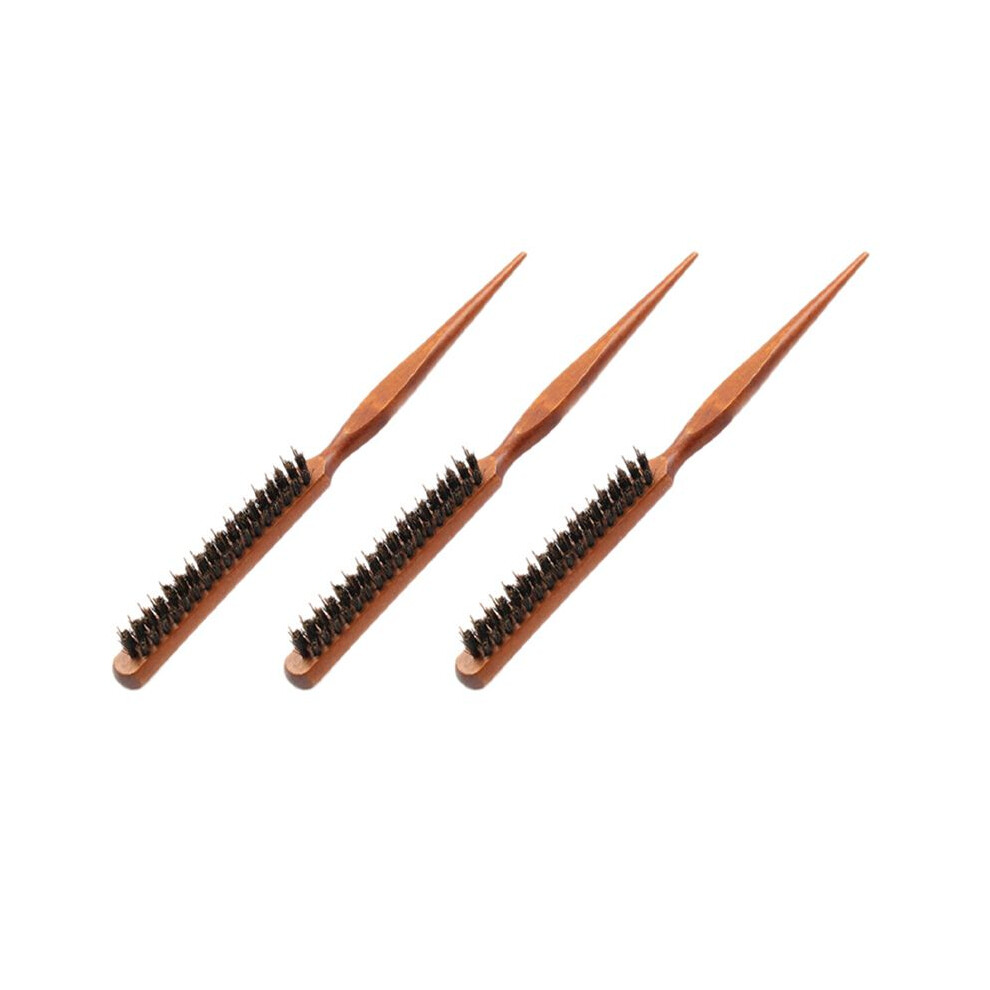 3X Professional Salon Teasing Back Hair Brushes Wood Slim  Comb Hairbrush Extension Hairdressing Styling Tools DIY
