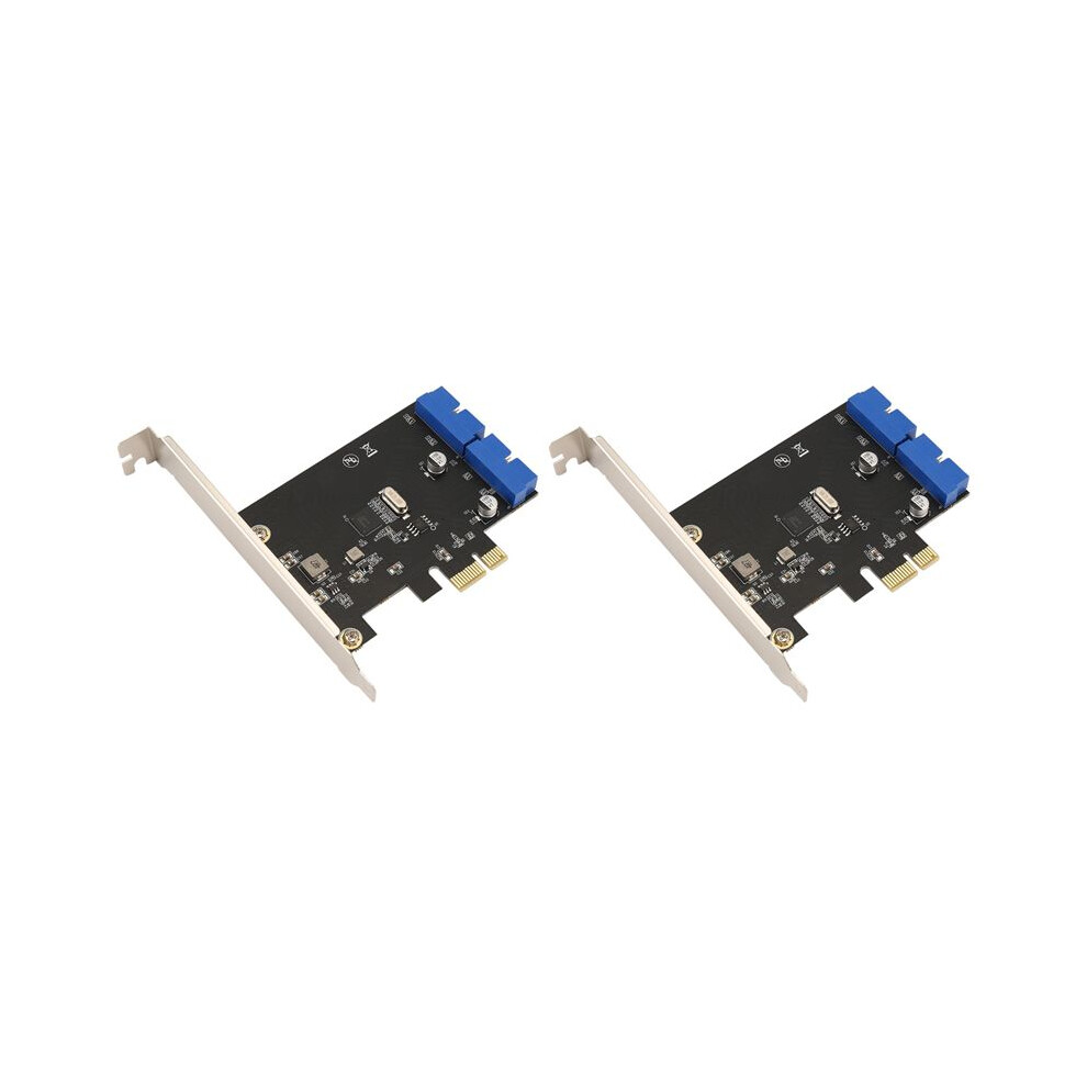 2X Pci Express Usb 3.0 19 Pin Expansion Card Pcie 1X To 2 Usb 3 19 Pin Adapter Internal Usb3 20Pin Hub Header 4712838097140