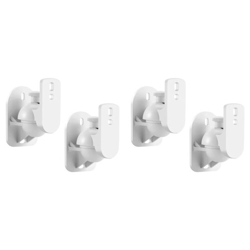 4PCS Universal Speaker Wall Mount Bracket Ceiling Stand Clamp with Adjustable Swivel and Tilt Angle Rotation