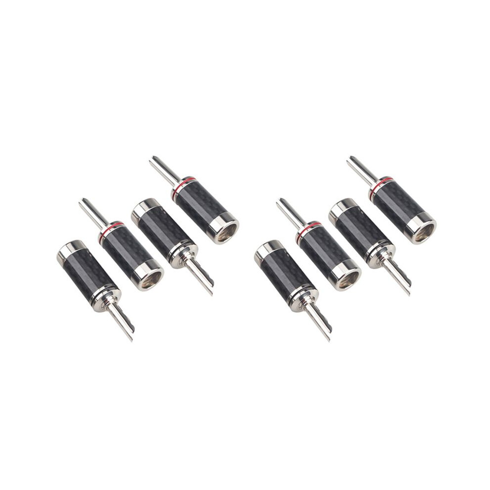 8Pcs Banana Plugs Hifi Diy Carbon Fiber Electrical Audio Speaker Cable Banana Connector Plug Black 4713494869911