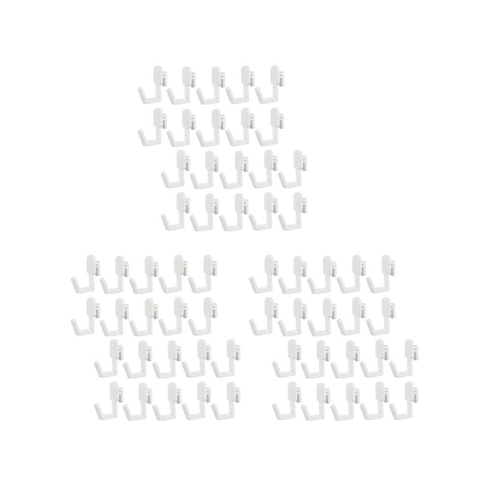 72Pcs Pegboard Hooks J Shape Pegboard Hook Peg Board Tool Organizer Accessories, White 4713422001949