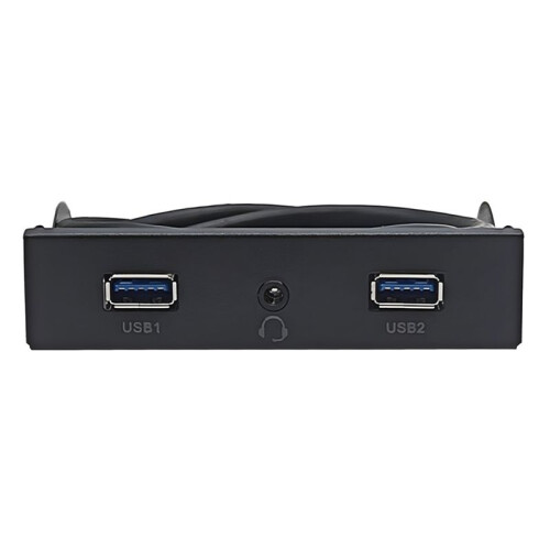3.5 Inch Desktop Floppy Bay Front Panel with 2 USB 3.0 Connector + HD Audio Microphone Port for PC Computer Case 1