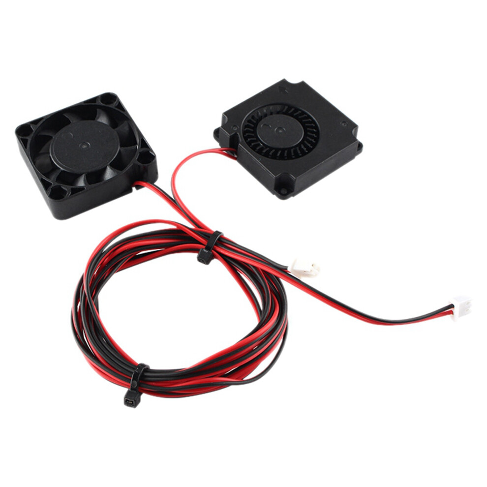 2X 4010 Fans 24V Extruder Hot End Fan And 24V Turbo Fan For 3 / 3 Pro 3D Printer Black 4712847570009