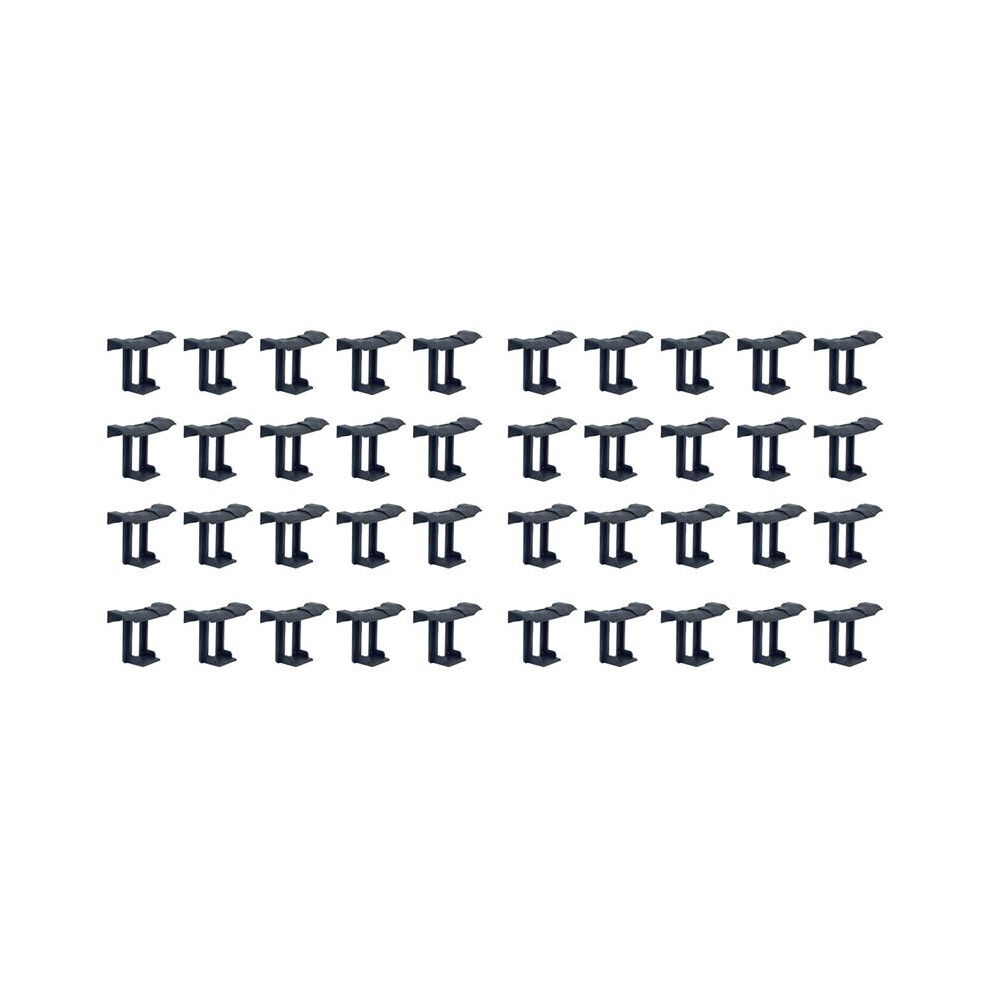 40Pcs Photovoltaic Panel Drainage Buckle Surface Plate Solar Panel Water Drain Clip For Solar Panel Draining Black 35Mm 4714000174284