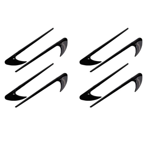 8Pcs Car Side  Trim for   E Class W213 C-Class W205 Refit E63S AMG Accessories Black