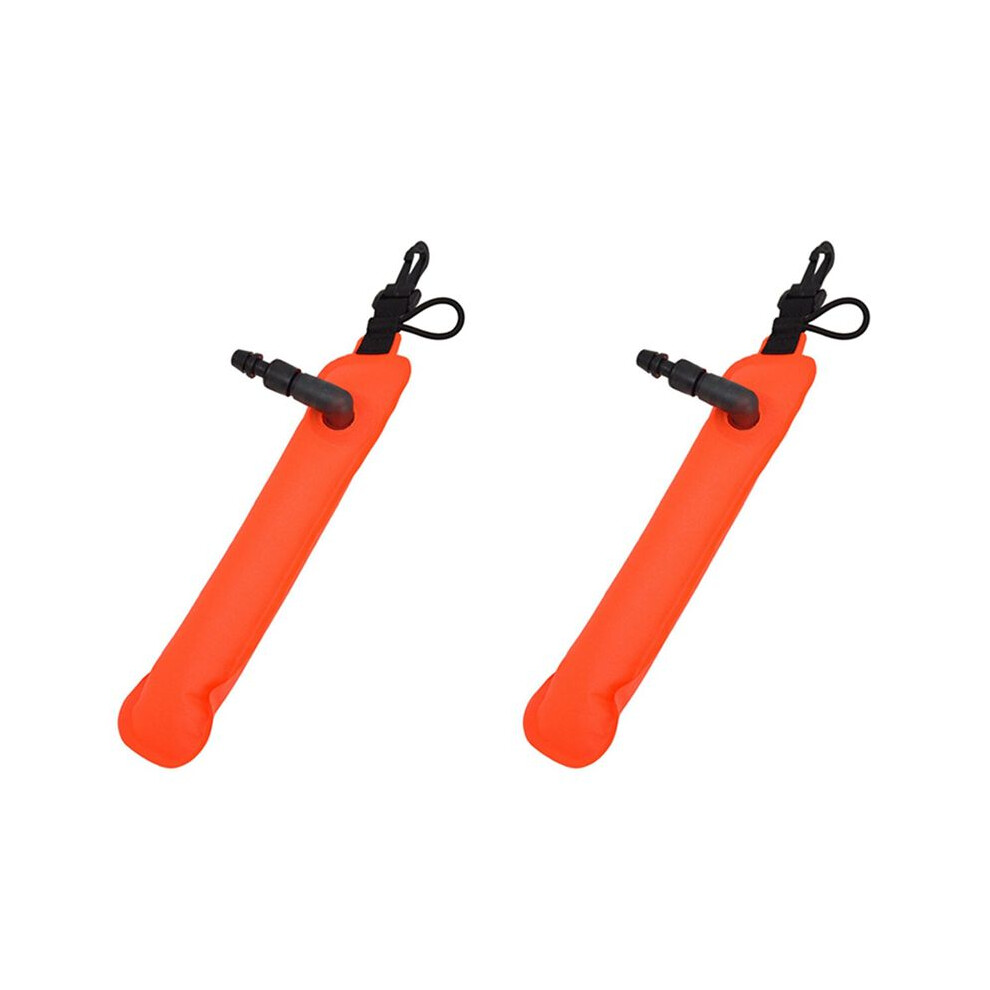 2X Scuba Diving Diving Smb Pendant Inflatable Safety Sausage Signal Tube Surface Buoy For Diving Enthusiasts Orange 4713540856490