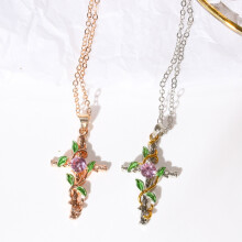 New Leaf Winding Pendant Necklace Women's Golden Necklace Fashion Clothes Accessories Couple Jewelry,Gold