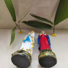 Resin Crafts Jesus Nativity Dame Pedestal Statue Religious Decoration Bedroom TV Cabinet Decorations A