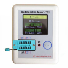 Multifunktion Tester, -TC1 Transistor Tester TFT Dioden Trioden KapazitäT Messer NPN PNP MOSFET, Pocke Bunte Anzeige