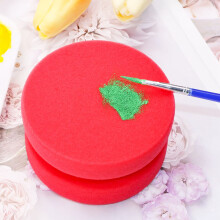 8-Pack Paint Sponge Applicator Detalj Sponge Paint Rund Wax Applicator Tire Shine Applicator (RöD)