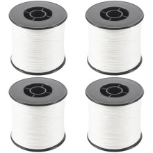 4st 500M 100LB 0,5 mm Superstark Flätad Fiskelina PE 4 Trådar Färg:Vit