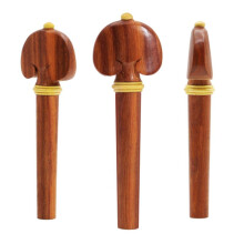3st 4/4 Violin Kit Fullstor Violintillbehör Rosenträ Violinpinne Bakstycke Hakstödsändstift (4/4)