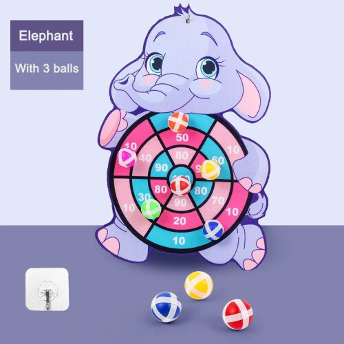 Educational Kids Sticky Ball Dart Board Game