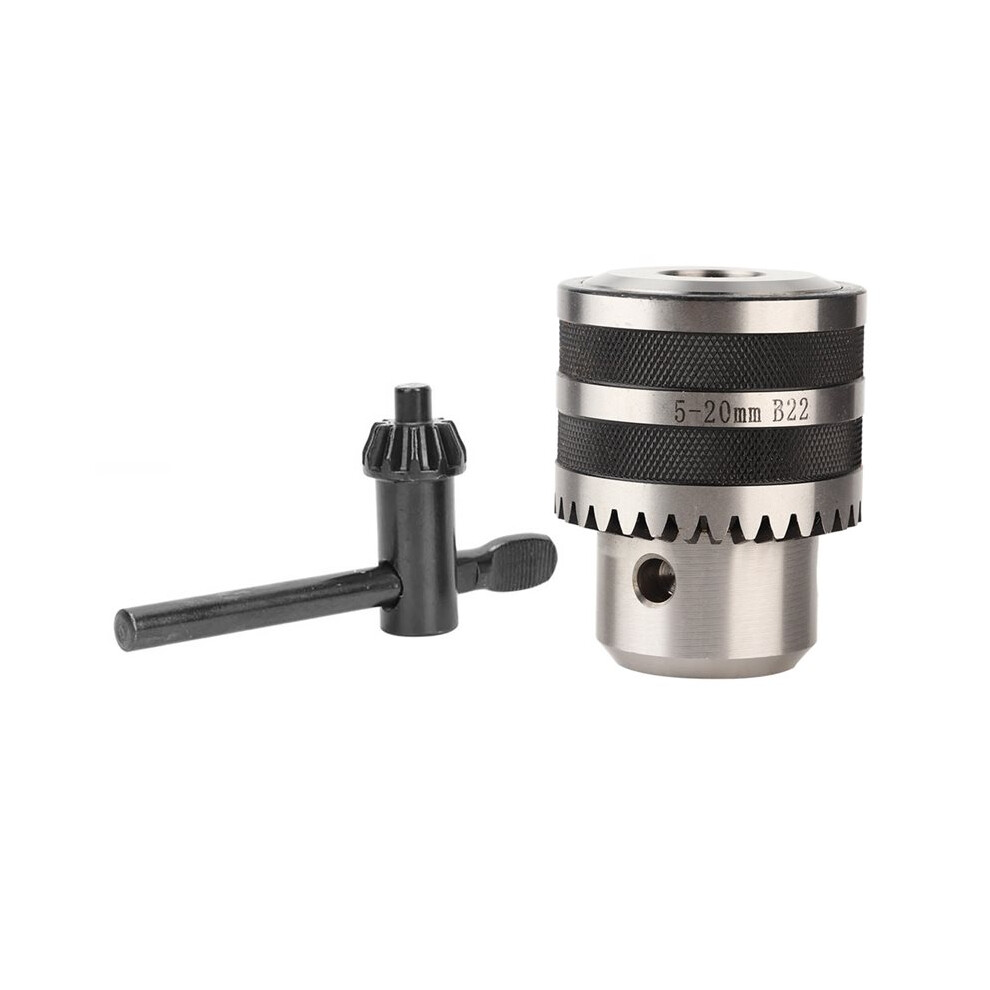 5-20Mm B22 Heavy Duty Drill Chuck With Key For Metalwork Cnc Lathe Bench Drill 5-20Mm Drill Chuck Key Type Drill Chuck 4711587039081