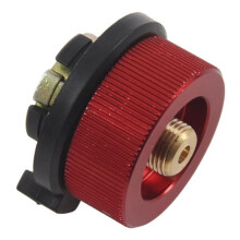 Butane Fuel Canister Adapter Camping Adapter Butane Gas Adapter Convert Type Nozzle for Camping Hiking Fishing Red