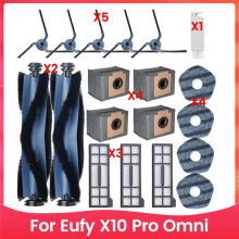 19 Piezas de Accesorios de Repuesto para Aspiradoras para X10 Pro Omni, Cepillos Laterales con Rodillo, Filtros, Almohadillas para Fregona,