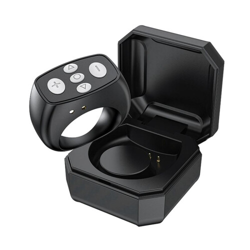 Ring Mobile Phone  Remote Control  Charging Case Camera Remote Shutter for Remote E-Book Page Turning A