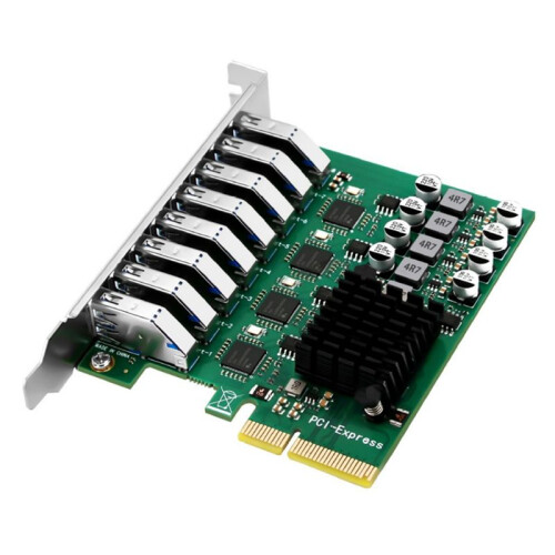 8 Port USB 3.0 PCI Express Expansion Card PCI-E X4 USB 3.0 Board USB3.0 6Gbps Adapter Controller for Desktop PC