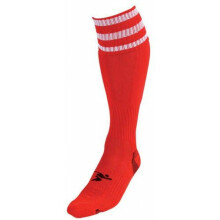 (7 UK-11 UK, Red/White) Precision Unisex Adult 3 Stripe Pro Football Socks
