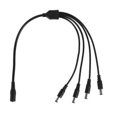 Cable diviseur alimentation connecteur 1 prise a 4 jack femelle vers male