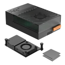 ForRaspberry Pi 5 Case with Active Cooler Enhanced Protection Durable Design Easy Assembly Perfect Fit Black