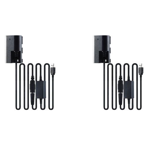 2X  Coupler,LP-E6 Dummy Battery Set for  5D2 5D3 5D4 6D 6D2 60D 7D 7D2 70D 80D 90D Replacement Power Adapter