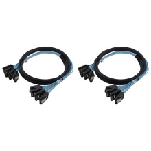 2X SAS Cable Cable High Speed 6Gbps 4 /Set High Quality for Server 0.5 Meter