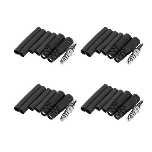 4X Replacement Helicopter Plug Headset Adapter U-174 / U Type A Solder for David Clark Helicopter Headset