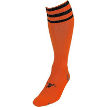 (7 UK-11 UK, Tangerine/Black) Precision Unisex Adult 3 Stripe Pro Football Socks