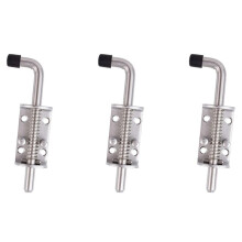 3Pcs 304 Stainless Steel 6.5Inch Spring Pin Lock Assembly for Doors Cabinets and Utility Trailer Gate - Heavy Duty
