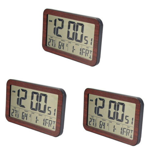 3X Large Screen Digital Wall Clock Home Electronic Wall Clock Student Electronic Alarm Clock Digital Display Desk Clock