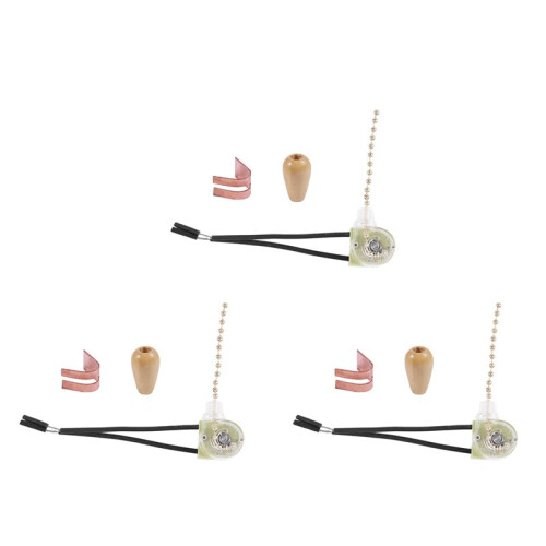 3X Lighting Ceiling Fan Light  W Pull Chain 3A 250VAC 6A 125VAC