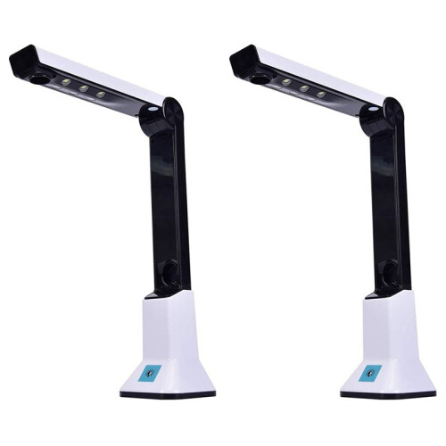2X Document Camera for Teachers, Portable USB Document Camera Scanner with Stand 8MP HD A4 Format Doc Cam Photo Scanner
