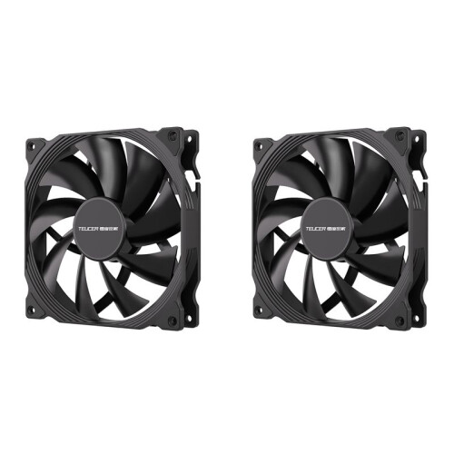 2X TEUCER AF14025 PC Cooling Fan 4PIN PWM 140mm Computer Case Cooling System Fan Low Noise PC Gamer CPU Cooler Black