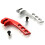 2pcs Metal 4-Hole Transmitter Neck Strap Balancer Adjuster Vertical - red & Silver 1