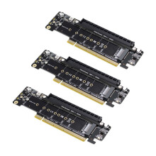 3X PCIE 4.0 Channel Splitter Expansion Riser Card 8+4+4Hyper Ultra Quad VROC M.2 NVMe Port Expansion Riser Card
