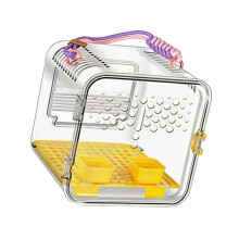 High Clear Plastic Bird Cage 360 Degree Views Bird Cage-Yellow