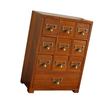 Elegante opbergdoos van grenenhout met 9-oude kleur
