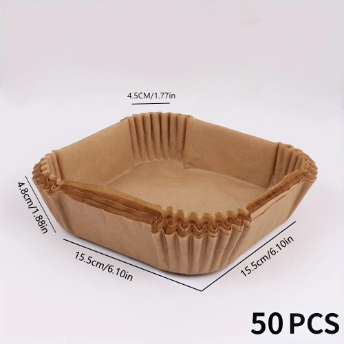 50PCS Non Stick Air Fryer Paper Baking Liners 2