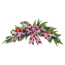 Nationalflaggen-Themen-Blumenkranz,-Sturz