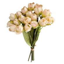 24 Heads Artificial Flower With Bendable Iron Wire-Champagne