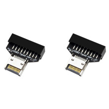 2X USB3.2 Type-E 20Pin Vers USB 19P Châssis Avant USB Type A Type C Extension Adaptateur pour Carte Mère de Bureau