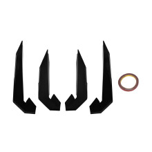 4 Stuks Auto Voorbumper Lip Splitter Vin Lange Luchtmes Auto Body Kit Auto Spoiler voor 10TH Type-R 2019-2021,A