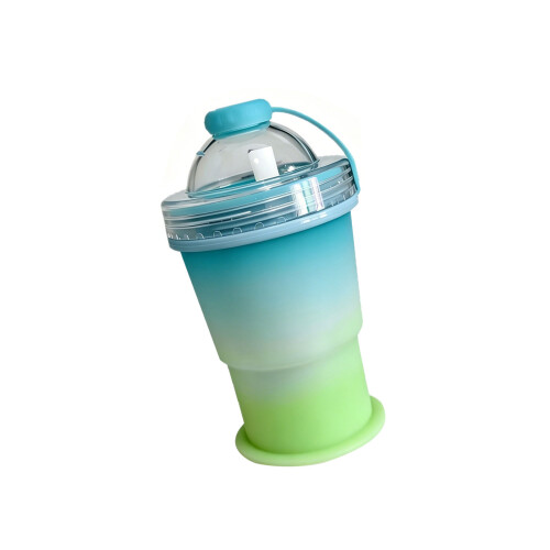 Innovative Pairing flexible Container With Inside-blue green