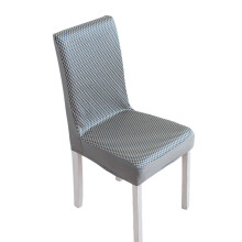 Moderne karierte Schonbezüge für Stühle,-Blau und Braun